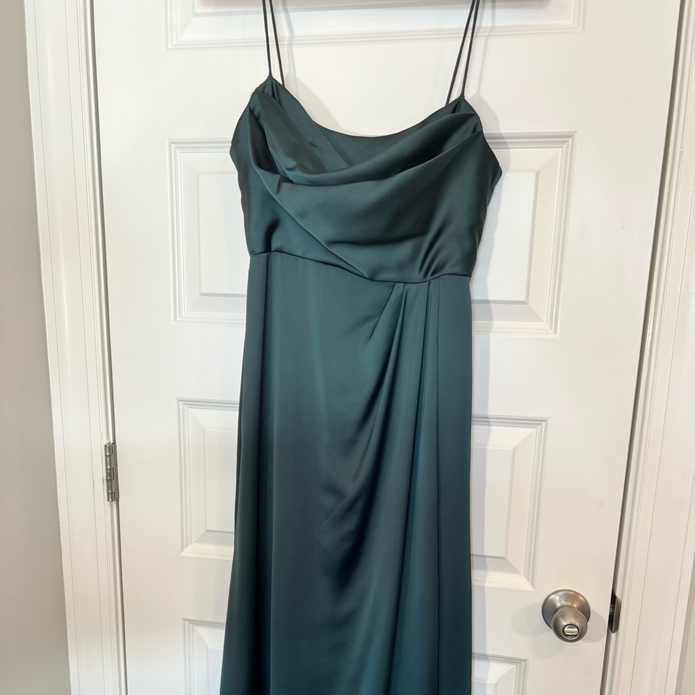 Waters emerald bridesmaid’s dress